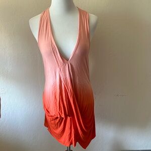 Peach Orange Ombre tank top. Size XS